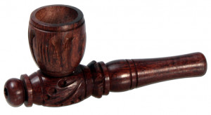 budawi® Holzpfeife mit 2 Schraubköpfe 15/20 cm Tabakpfeife aus Holz Pfeife