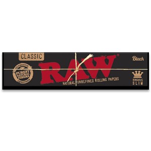 Raw Black Unrefined KingSize Slim Papers