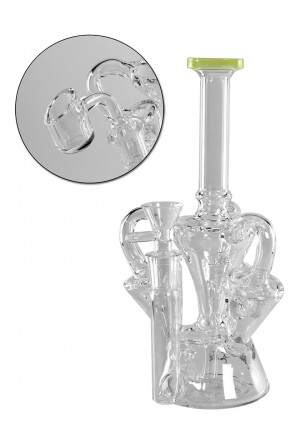 Black Leaf Recycler-Glasbubbler Kräuter & Öl