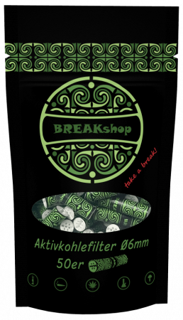 BREAKshop Aktivkohlefilter 6mm 50 Stk.