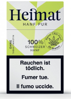 Heimat Hanf Pur Hanf-Zigaretten 100% CBD-Hanf