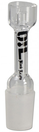| Glas 2 x NS 14 90 mm 14,5 mm klar Black Leaf Bong-Zubehör: Adapter-Shillum von bong-discount Aktivkohle Rauchfilter-Adapter Carball 