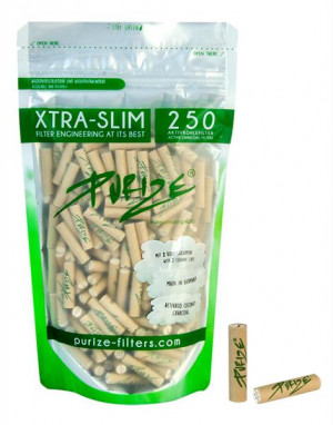 PURIZE Aktivkohlefilter XTRA Slim Organic 6mm 250 Stk.