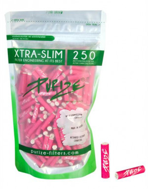 PURIZE Aktivkohlefilter XTRA Slim Pink 6mm 250 Stk.