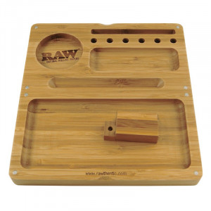 Raw Bamboo Back Flip Rolling Tray