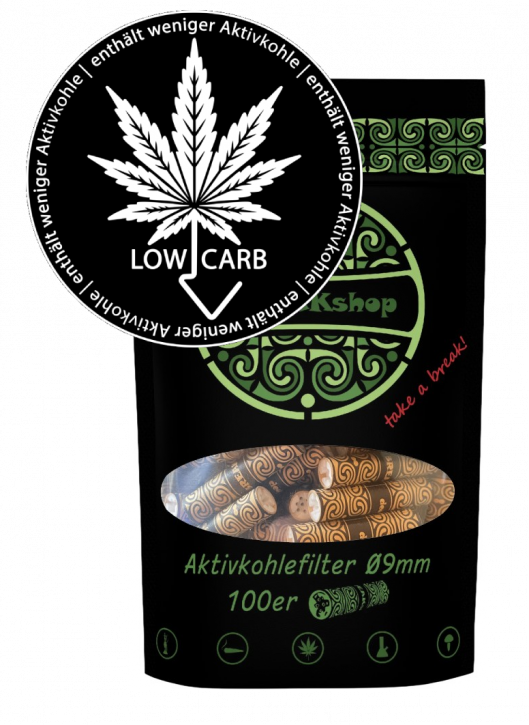 BREAKshop Aktivkohlefilter Low Carb 9mm 100 Stk.