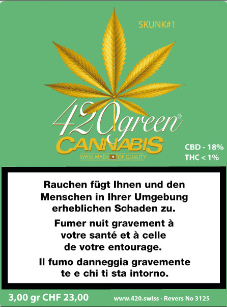 420 Green Cannabis Skunk#1 CBD-Hanfblüten Tabakersatz