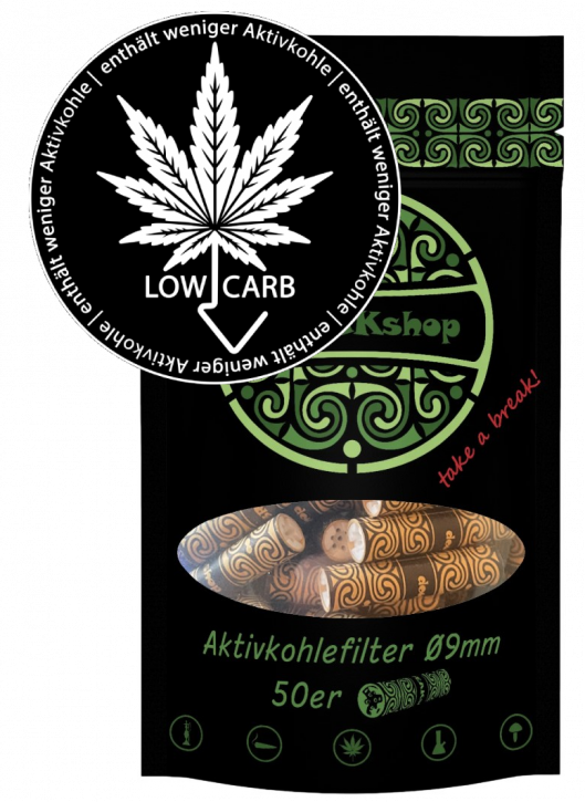 BREAKshop Aktivkohlefilter Low Carb 9mm 50 Stk.
