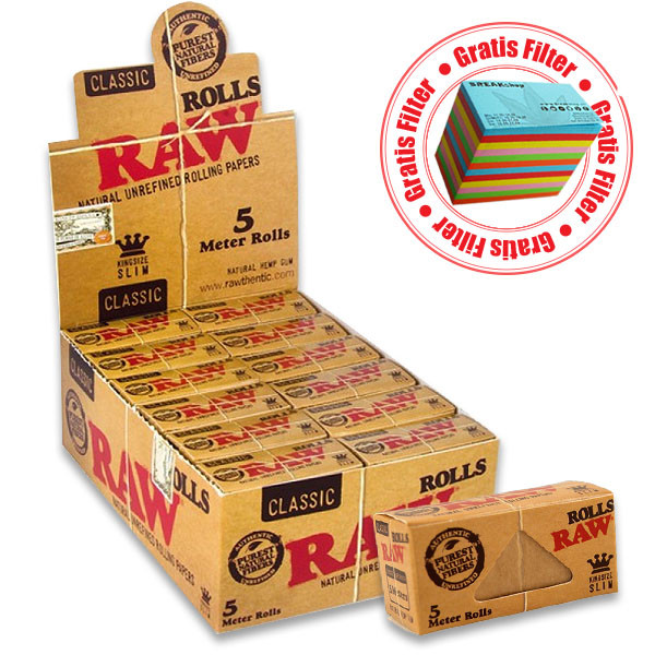 Raw Classic KingSize Slim Rolls