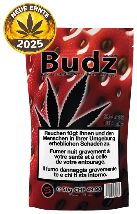 Budz Erdbeerli Hanfblüten Tabakersatz