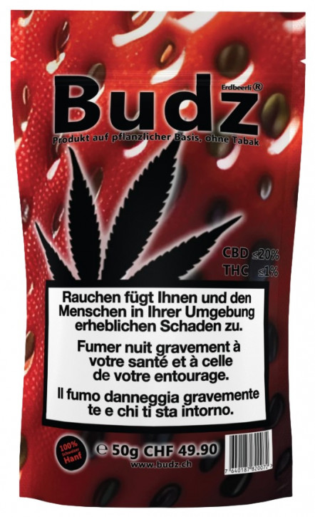 Budz Erdbeerli Hanfblüten Tabakersatz