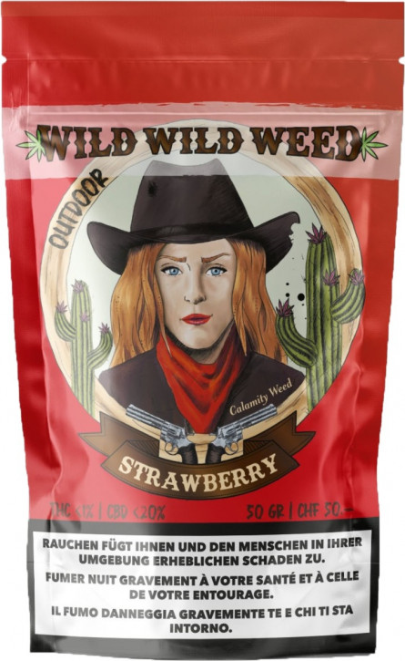 Wild Wild Weed Strawberry 50g CBD Hanfblüten Tabakersatz