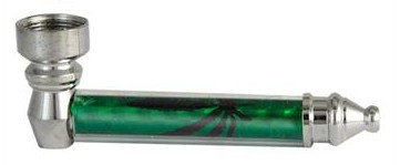 Schraubpfeife Metall 85mm "Weed" mit Sieb