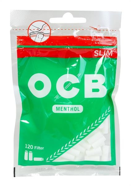 OCB Slim Menthol Zigarettenfilter 6mm 120Stk.