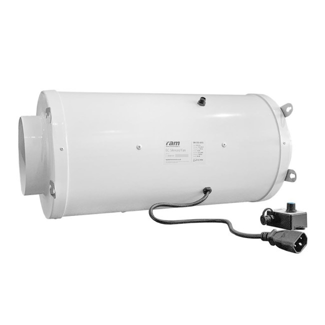 RAM EC Silenced Fan Rohrventilator 1078m³/h 200mm