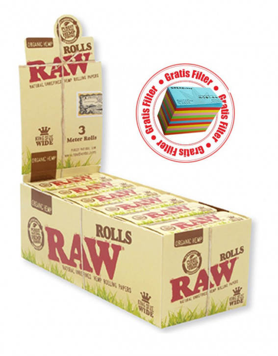 Raw Organic Rolls King Size 3m
