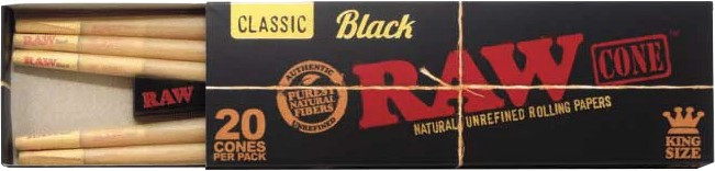 Raw Black Cones 20 Stk.