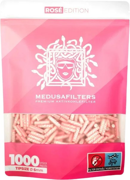 Medusa Hybrid Aktivkohlefilter 6mm Rosé 1000 Stk.