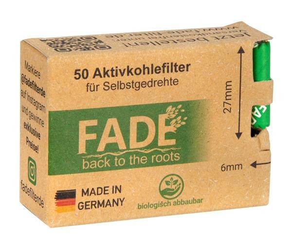 FADE Slim Size Green Aktivkohlefilter 6x27mm 50 Stk.