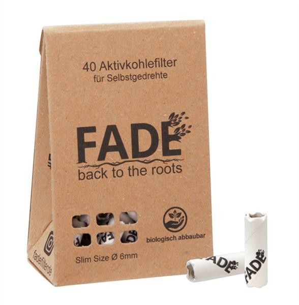 FADE Slim Size Weiss Aktivkohlefilter 6,4x20mm 40 Stk.