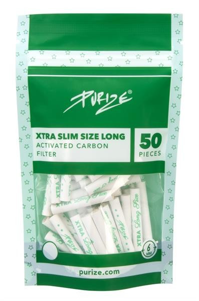 Purize Aktivkohlefilter XTRA Slim LONG White 50 Stk.