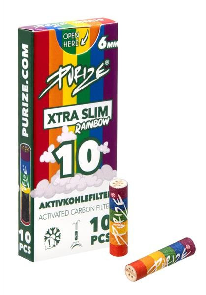 Purize Aktivkohlefilter XTRA Slim RAINBOW 10 Stk.