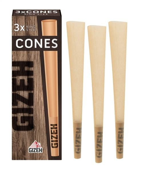 GIZEH Brown King Size Cones 3 Stk.