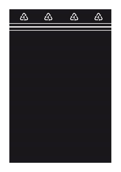 Druckverschlussbeutel 70x100mm extra stark schwarz