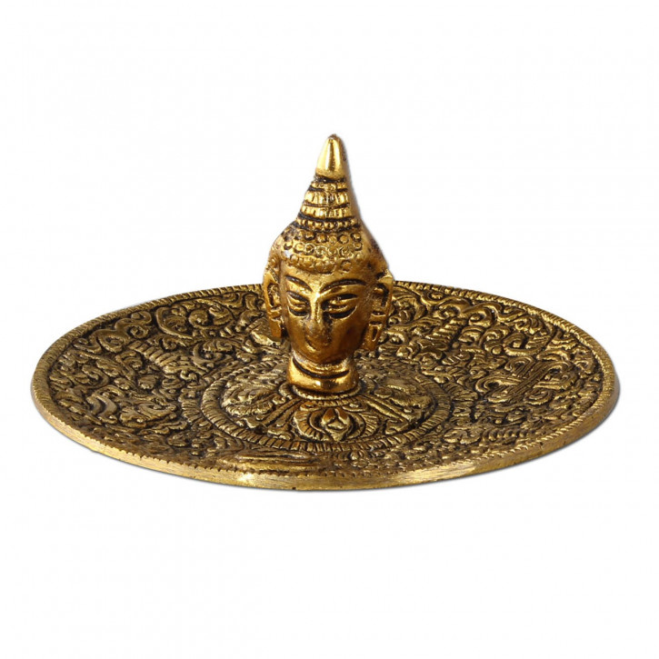 Räucherstäbchenhalter Metall Buddhakopf