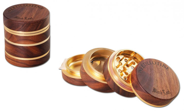 Black Leaf Alu-/ Nussholz Grinder 4-tlg