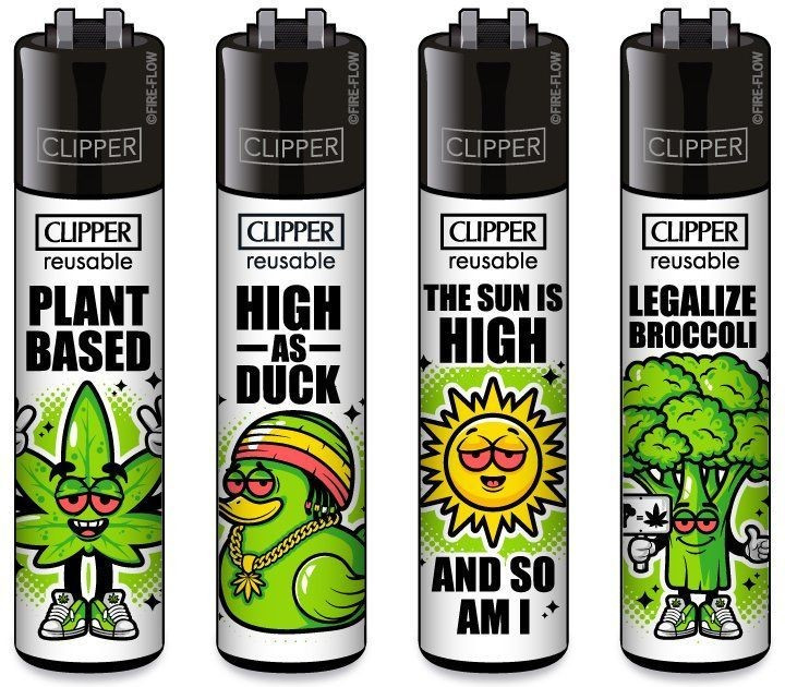 Clipper Feuerzeug Weed Slogan