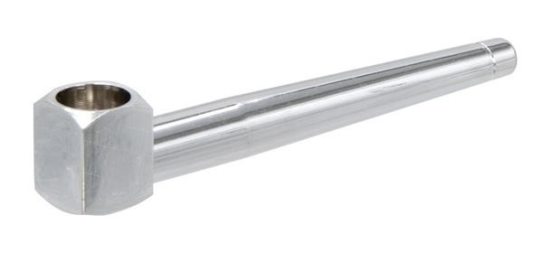 Massive, schwere Metallpfeife 95 mm – Chrom-Finish