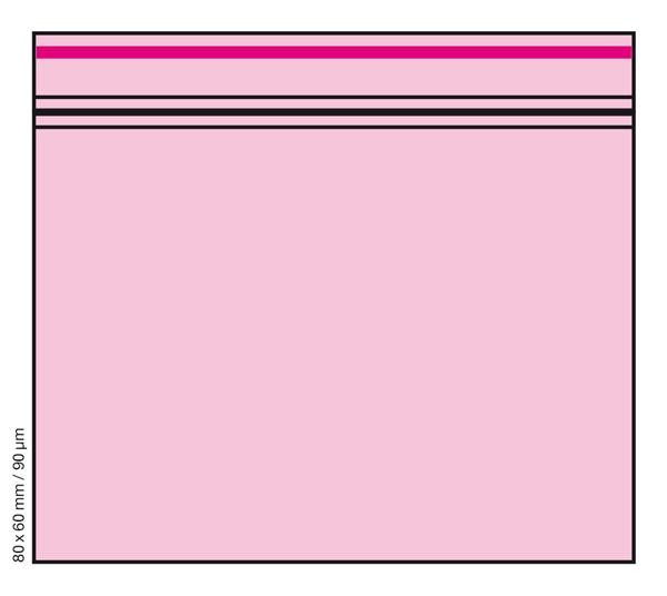 Druckverschlussbeutel 80x60mm extra stark rosa
