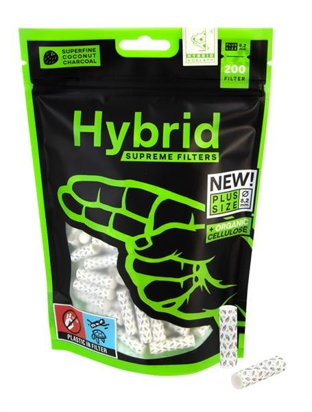Hybrid Supreme Filters Plus Size 8,2mm 200 Stk. Hybrid Supreme Filters Plus Size 8,2mm 200 Stk.
