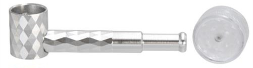 Raucherset Geometric Pfeife Metall inkl. Acrylgrinder