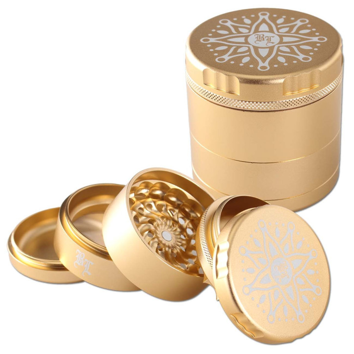 CNC-Flower-Grinder 5-tlg. 64mm Gold