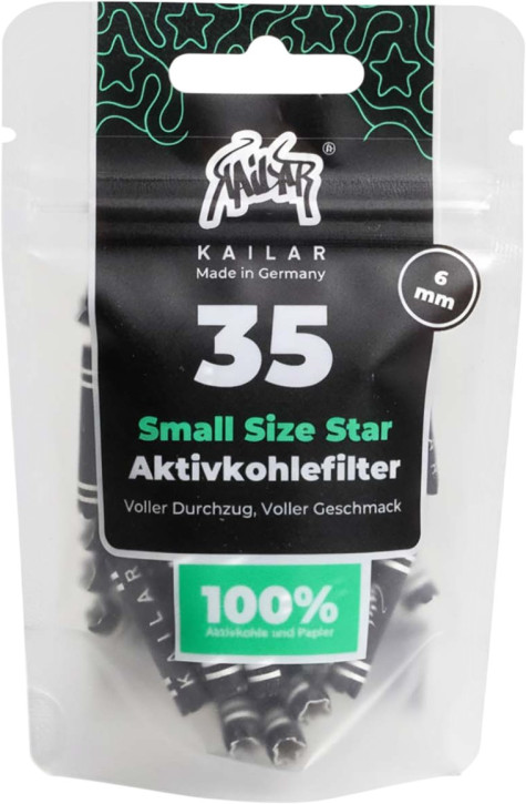 Kailar Papier Aktivkohlefilter Slim 5.9mm 35Stk. schwarz