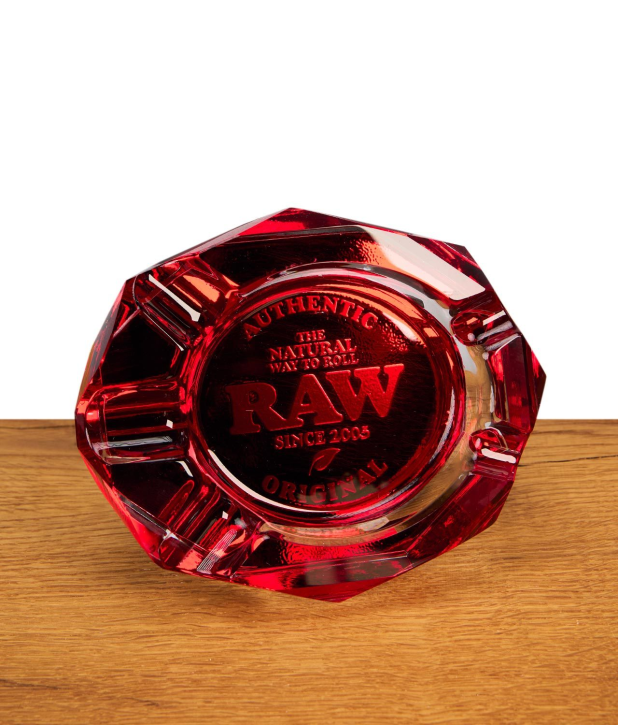 RAW Ruby Red Glass Aschenbecher
