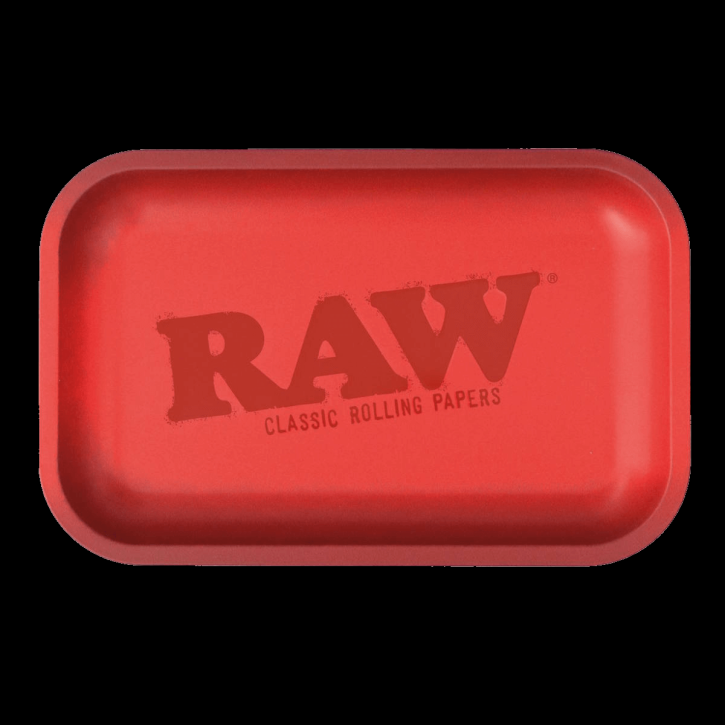 RAW Red Matte Metal Rolling Tray