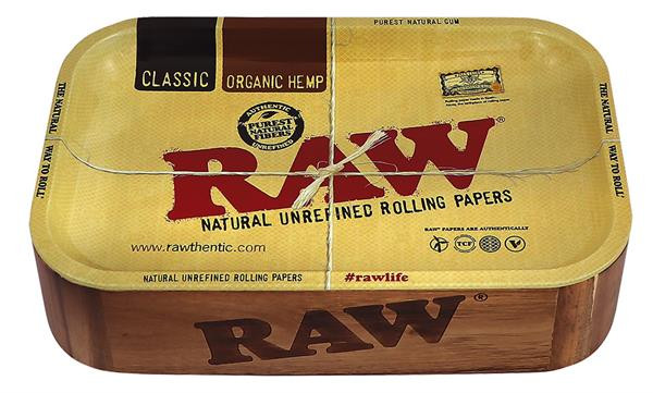 RAW Drehtablett mit Aufbewahrungsbox aus Holz