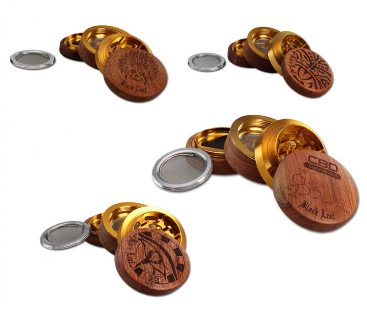 Black Leaf Alu-/Holzgrinder 4-tlg