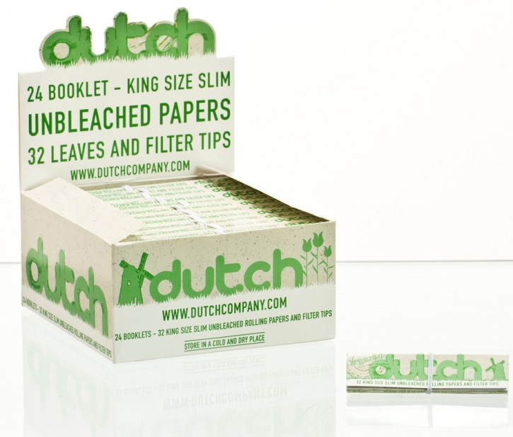 Dutch Unbleached King Size Papers with Filtertips