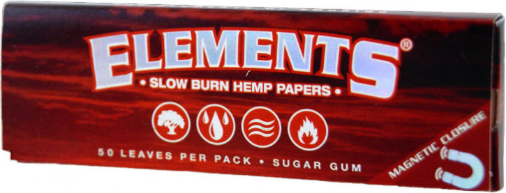 Elements Red 1 1/4 Hemp Papers