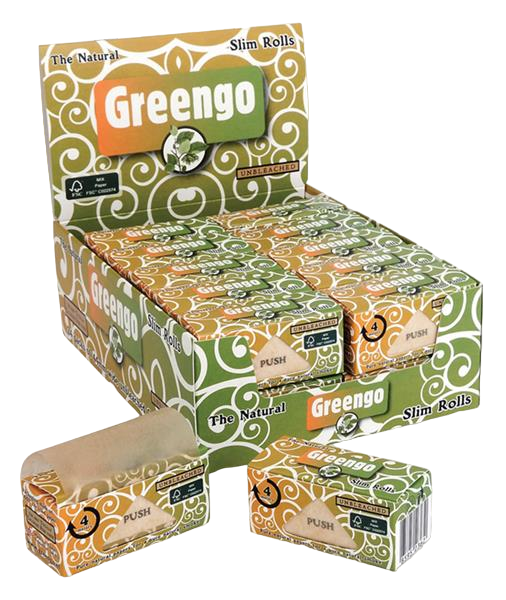 Greengo Unbleached Natural Slim Rolls