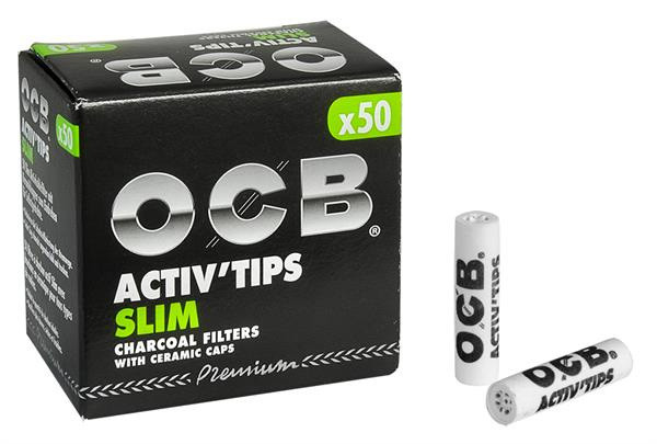 OCB Activ'Tips Slim Aktivkohlefilter 7mm 50 Stk.