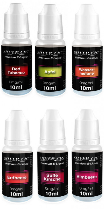 Silver Cig Liquids Div. Geschmacksrichtungen 10ml
