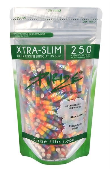Purize Aktivkohlefilter XTRA Slim Rainbow Edition 250 Stk.
