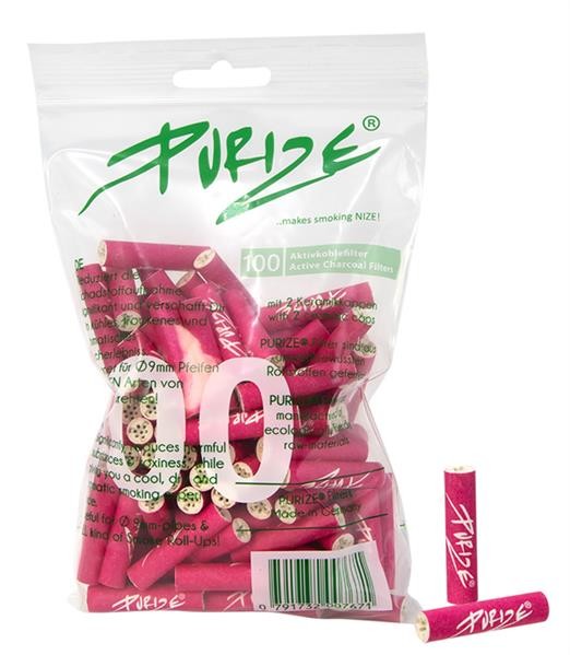 Purize Aktivkohlefilter PINK 9mm 100 Stk.