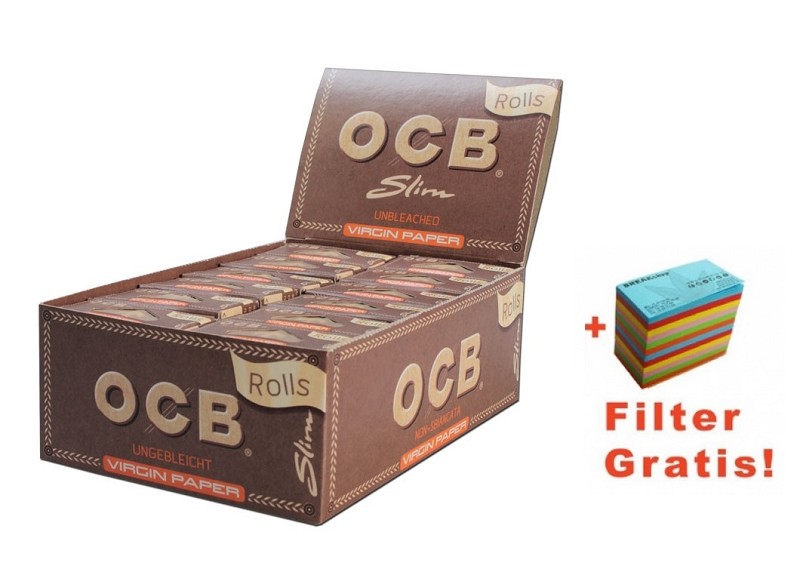 OCB Rolls Zigarettenpapier - 3 Boxen Mit 72 Rollen à 4 Meter Endlospapier