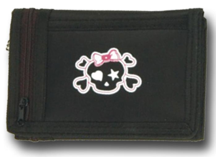 Portemonnaie mit verliebtem Totenkopf